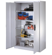 Stahlschrank 8932-00 S10600 lichtgrau 120,0 x 60,0 x 195,0 cm, aufgebaut